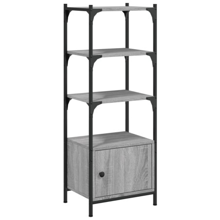 vidaXL Bücherregal 3 Böden Grau Sonoma 41x30x109,5 cm Holzwerkstoff