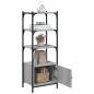 vidaXL Bücherregal 3 Böden Grau Sonoma 41x30x109,5 cm Holzwerkstoff vidaXL Bücherregal 3 Böden Grau Sonoma 41x30x109,5 cm Holzwerkstoff