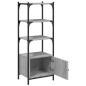vidaXL Bücherregal 3 Böden Grau Sonoma 41x30x109,5 cm Holzwerkstoff vidaXL Bücherregal 3 Böden Grau Sonoma 41x30x109,5 cm Holzwerkstoff