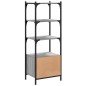 vidaXL Bücherregal 3 Böden Grau Sonoma 41x30x109,5 cm Holzwerkstoff vidaXL Bücherregal 3 Böden Grau Sonoma 41x30x109,5 cm Holzwerkstoff