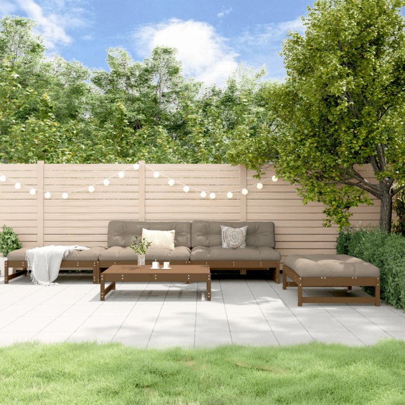 vidaXL 5-tlg. Garten-Lounge-Set Honigbraun Massivholz Kiefer vidaXL 5-tlg. Garten-Lounge-Set Honigbraun Massivholz Kiefer