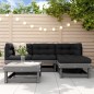 vidaXL 5-tlg. Garten-Lounge-Set Grau Massivholz Kiefer vidaXL 5-tlg. Garten-Lounge-Set Grau Massivholz Kiefer