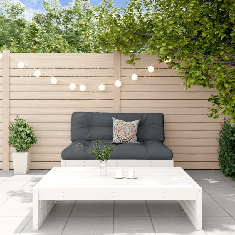vidaXL 2-tlg. Garten-Lounge-Set Weiß Massivholz Kiefer vidaXL 2-tlg. Garten-Lounge-Set Weiß Massivholz Kiefer