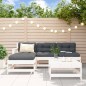 vidaXL 5-tlg. Garten-Lounge-Set Weiß Massivholz Kiefer vidaXL 5-tlg. Garten-Lounge-Set Weiß Massivholz Kiefer
