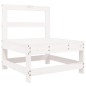 vidaXL 5-tlg. Garten-Lounge-Set Weiß Massivholz Kiefer vidaXL 5-tlg. Garten-Lounge-Set Weiß Massivholz Kiefer