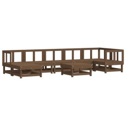 vidaXL 8-tlg. Garten-Lounge-Set Honigbraun Massivholz Kiefer