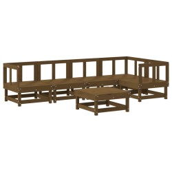 vidaXL 6-tlg. Garten-Lounge-Set Honigbraun Massivholz Kiefer