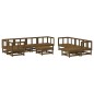 vidaXL 10-tlg. Garten-Lounge-Set Honigbraun Massivholz Kiefer vidaXL 10-tlg. Garten-Lounge-Set Honigbraun Massivholz Kiefer
