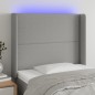 vidaXL LED Kopfteil Hellgrau 93x16x118/128 cm Stoff vidaXL LED Kopfteil Hellgrau 93x16x118/128 cm Stoff