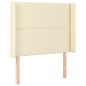 vidaXL LED Kopfteil Creme 93x16x118/128 cm Kunstleder vidaXL LED Kopfteil Creme 93x16x118/128 cm Kunstleder