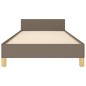vidaXL Bettgestell mit Kopfteil Taupe 80x200 cm Stoff vidaXL Bettgestell mit Kopfteil Taupe 80x200 cm Stoff