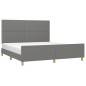 vidaXL Bettgestell mit Kopfteil Dunkelgrau 180x200 cm Stoff vidaXL Bettgestell mit Kopfteil Dunkelgrau 180x200 cm Stoff