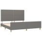 vidaXL Bettgestell mit Kopfteil Dunkelgrau 180x200 cm Stoff vidaXL Bettgestell mit Kopfteil Dunkelgrau 180x200 cm Stoff