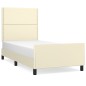 vidaXL Bettgestell mit Kopfteil Creme 80x200 cm Kunstleder vidaXL Bettgestell mit Kopfteil Creme 80x200 cm Kunstleder