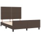 vidaXL Bettgestell mit Kopfteil Braun 140x200 cm Kunstleder vidaXL Bettgestell mit Kopfteil Braun 140x200 cm Kunstleder
