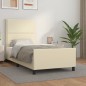 vidaXL Bettgestell mit Kopfteil Creme 90x200 cm Kunstleder vidaXL Bettgestell mit Kopfteil Creme 90x200 cm Kunstleder