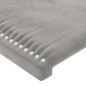 vidaXL Bettgestell mit Kopfteil Hellgrau 160x200 cm Samt vidaXL Bettgestell mit Kopfteil Hellgrau 160x200 cm Samt