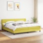 vidaXL Boxspringbett mit Matratze Grün 200x200 cm Stoff