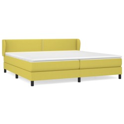 vidaXL Boxspringbett mit Matratze Grün 200x200 cm Stoff
