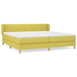 vidaXL Boxspringbett mit Matratze Grün 200x200 cm Stoff