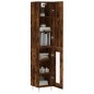 Highboard Räuchereiche 34,5x34x180 cm Holzwerkstoff Highboard Räuchereiche 34,5x34x180 cm Holzwerkstoff