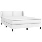 vidaXL Boxspringbett mit Matratze Weiß 140x200 cm Kunstleder vidaXL Boxspringbett mit Matratze Weiß 140x200 cm Kunstleder