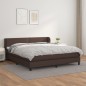 vidaXL Boxspringbett mit Matratze Braun 180x200 cm Kunstleder vidaXL Boxspringbett mit Matratze Braun 180x200 cm Kunstleder