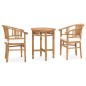 vidaXL 3-tlg. Garten-Essgruppe mit Auflagen Teak Massivholz vidaXL 3-tlg. Garten-Essgruppe mit Auflagen Teak Massivholz