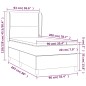 vidaXL Boxspringbett mit Matratze Dunkelgrau 90x200 cm Stoff vidaXL Boxspringbett mit Matratze Dunkelgrau 90x200 cm Stoff