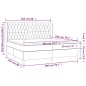 vidaXL Boxspringbett mit Matratze Dunkelbraun 200x200 cm Stoff vidaXL Boxspringbett mit Matratze Dunkelbraun 200x200 cm Stoff