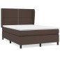 vidaXL Boxspringbett mit Matratze Braun 140x190 cm Kunstleder vidaXL Boxspringbett mit Matratze Braun 140x190 cm Kunstleder