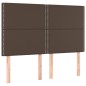 vidaXL Boxspringbett mit Matratze Braun 140x190 cm Kunstleder vidaXL Boxspringbett mit Matratze Braun 140x190 cm Kunstleder