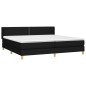 vidaXL Boxspringbett mit Matratze Schwarz 200x200 cm Stoff vidaXL Boxspringbett mit Matratze Schwarz 200x200 cm Stoff