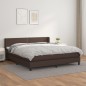 vidaXL Boxspringbett mit Matratze Braun 180x200 cm Kunstleder vidaXL Boxspringbett mit Matratze Braun 180x200 cm Kunstleder