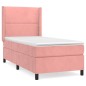 vidaXL Boxspringbett mit Matratze Rosa 100x200 cm Samt vidaXL Boxspringbett mit Matratze Rosa 100x200 cm Samt