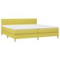 vidaXL Boxspringbett mit Matratze & LED Grün 200x200 cm Stoff vidaXL Boxspringbett mit Matratze & LED Grün 200x200 cm Stoff