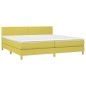 vidaXL Boxspringbett mit Matratze & LED Grün 200x200 cm Stoff vidaXL Boxspringbett mit Matratze & LED Grün 200x200 cm Stoff