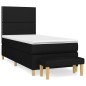 vidaXL Boxspringbett mit Matratze Schwarz 100x200 cm Stoff vidaXL Boxspringbett mit Matratze Schwarz 100x200 cm Stoff