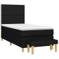 vidaXL Boxspringbett mit Matratze Schwarz 100x200 cm Stoff vidaXL Boxspringbett mit Matratze Schwarz 100x200 cm Stoff