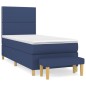 vidaXL Boxspringbett mit Matratze Blau 90x190 cm Stoff vidaXL Boxspringbett mit Matratze Blau 90x190 cm Stoff