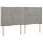vidaXL Boxspringbett mit Matratze Hellgrau 160x200 cm Samt vidaXL Boxspringbett mit Matratze Hellgrau 160x200 cm Samt
