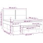 vidaXL Boxspringbett mit Matratze Hellgrau 160x200 cm Samt vidaXL Boxspringbett mit Matratze Hellgrau 160x200 cm Samt