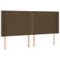 vidaXL Boxspringbett mit Matratze & LED Dunkelbraun 160x200 cm Stoff vidaXL Boxspringbett mit Matratze & LED Dunkelbraun 160x200 cm Stoff