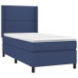 vidaXL Boxspringbett mit Matratze & LED Blau 90x190 cm Stoff vidaXL Boxspringbett mit Matratze & LED Blau 90x190 cm Stoff