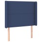 vidaXL Boxspringbett mit Matratze & LED Blau 90x190 cm Stoff vidaXL Boxspringbett mit Matratze & LED Blau 90x190 cm Stoff