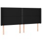 vidaXL Boxspringbett mit Matratze & LED Schwarz 200x200 cm Stoff vidaXL Boxspringbett mit Matratze & LED Schwarz 200x200 cm Stoff