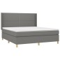 vidaXL Boxspringbett mit Matratze & LED Dunkelgrau 180x200 cm Stoff vidaXL Boxspringbett mit Matratze & LED Dunkelgrau 180x200 cm Stoff
