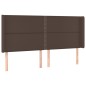 vidaXL Boxspringbett mit Matratze & LED Braun 180x200 cm Kunstleder vidaXL Boxspringbett mit Matratze & LED Braun 180x200 cm Kunstleder