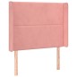 vidaXL Boxspringbett mit Matratze & LED Rosa 100x200 cm Samt vidaXL Boxspringbett mit Matratze & LED Rosa 100x200 cm Samt