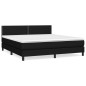 vidaXL Boxspringbett mit Matratze Schwarz 180x200 cm Stoff vidaXL Boxspringbett mit Matratze Schwarz 180x200 cm Stoff
